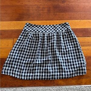 GAP Blue and White Gingham Mini Skirt